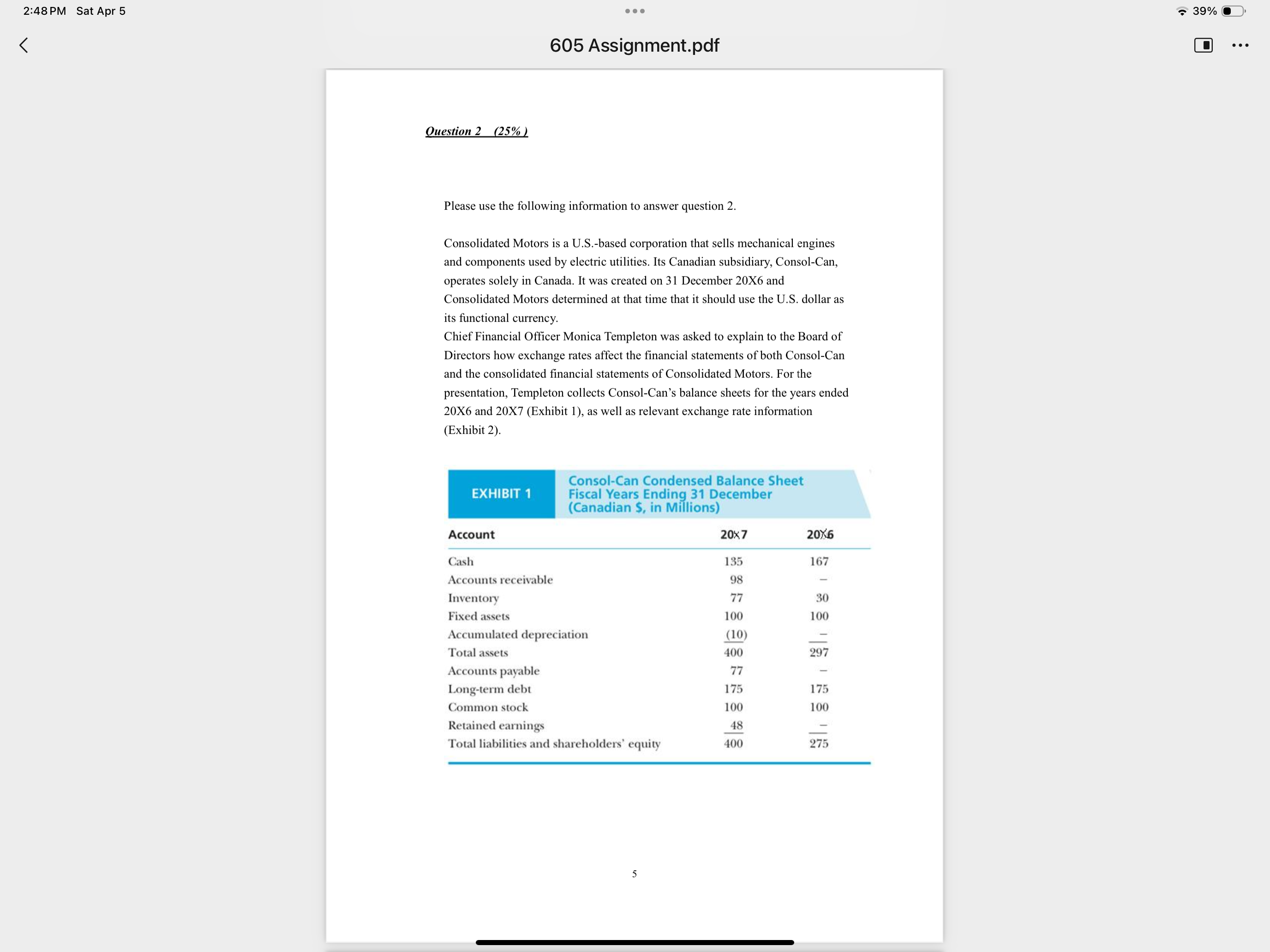 2 : 4 8 PM Sat Apr 5 - 3 9 \ % 6 0 5