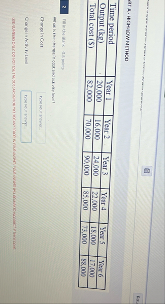 RT A - HIGH - LOW METHOD \ table [ [ Time