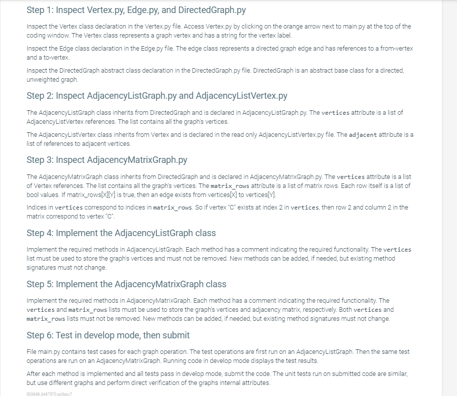 import sys from AdjacencyListGraph import