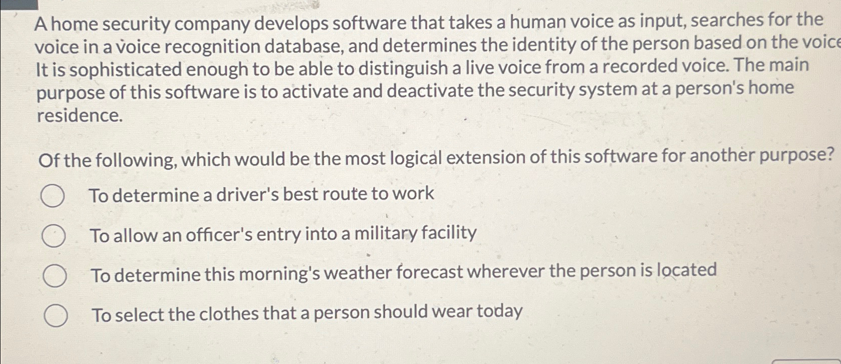 A home security company develops software that