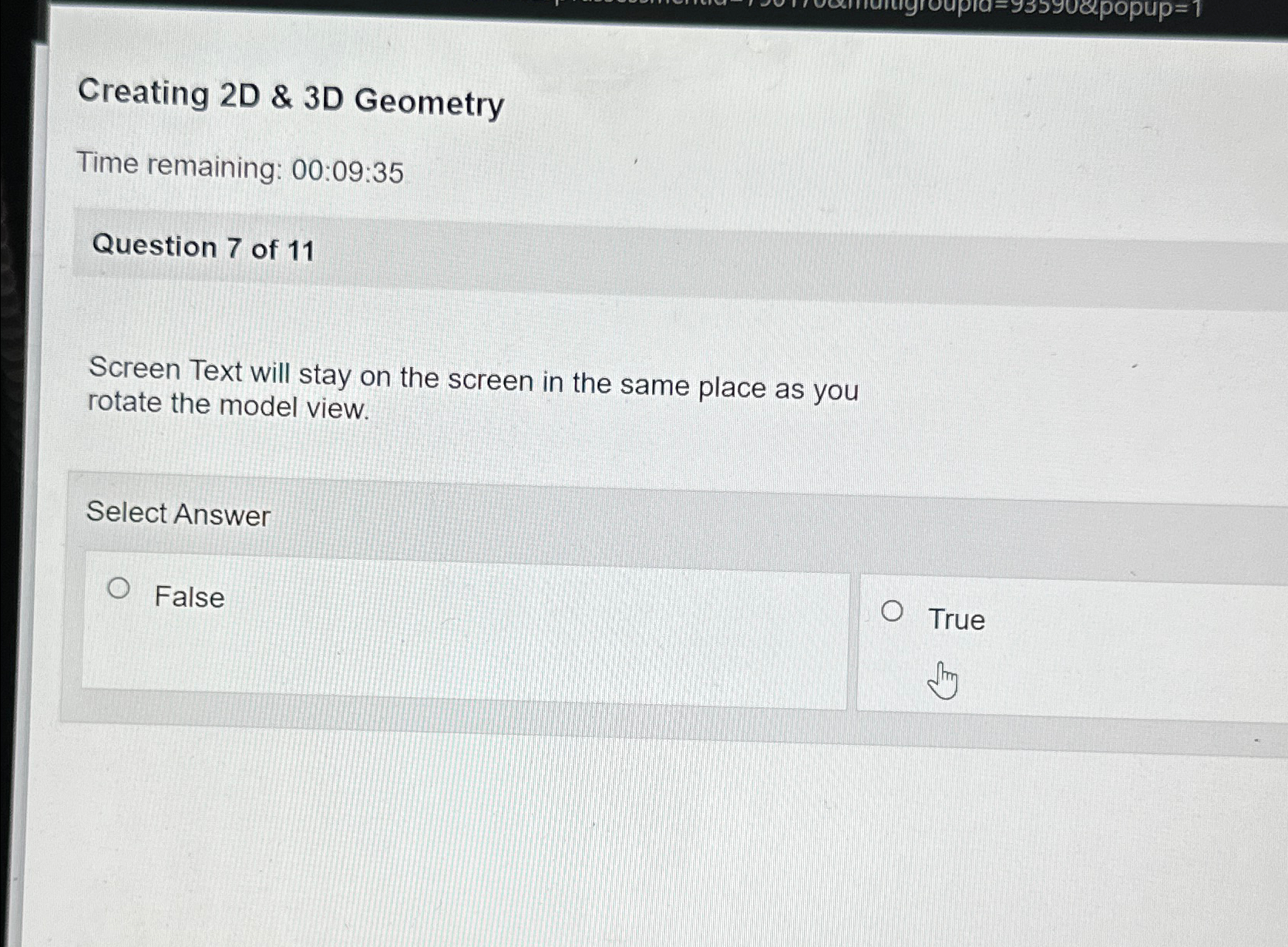 Creating 2 D & 3 D Geometry Time remaining: 0 0 :