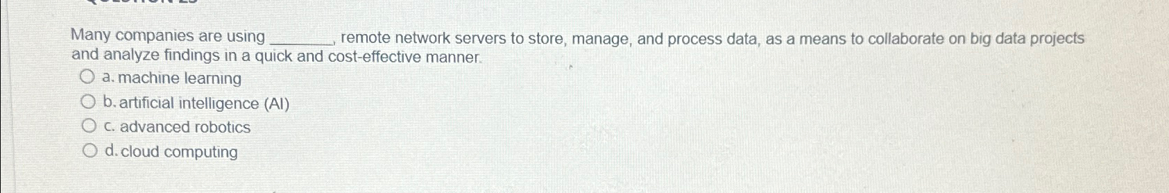 Many companies are using remote network servers