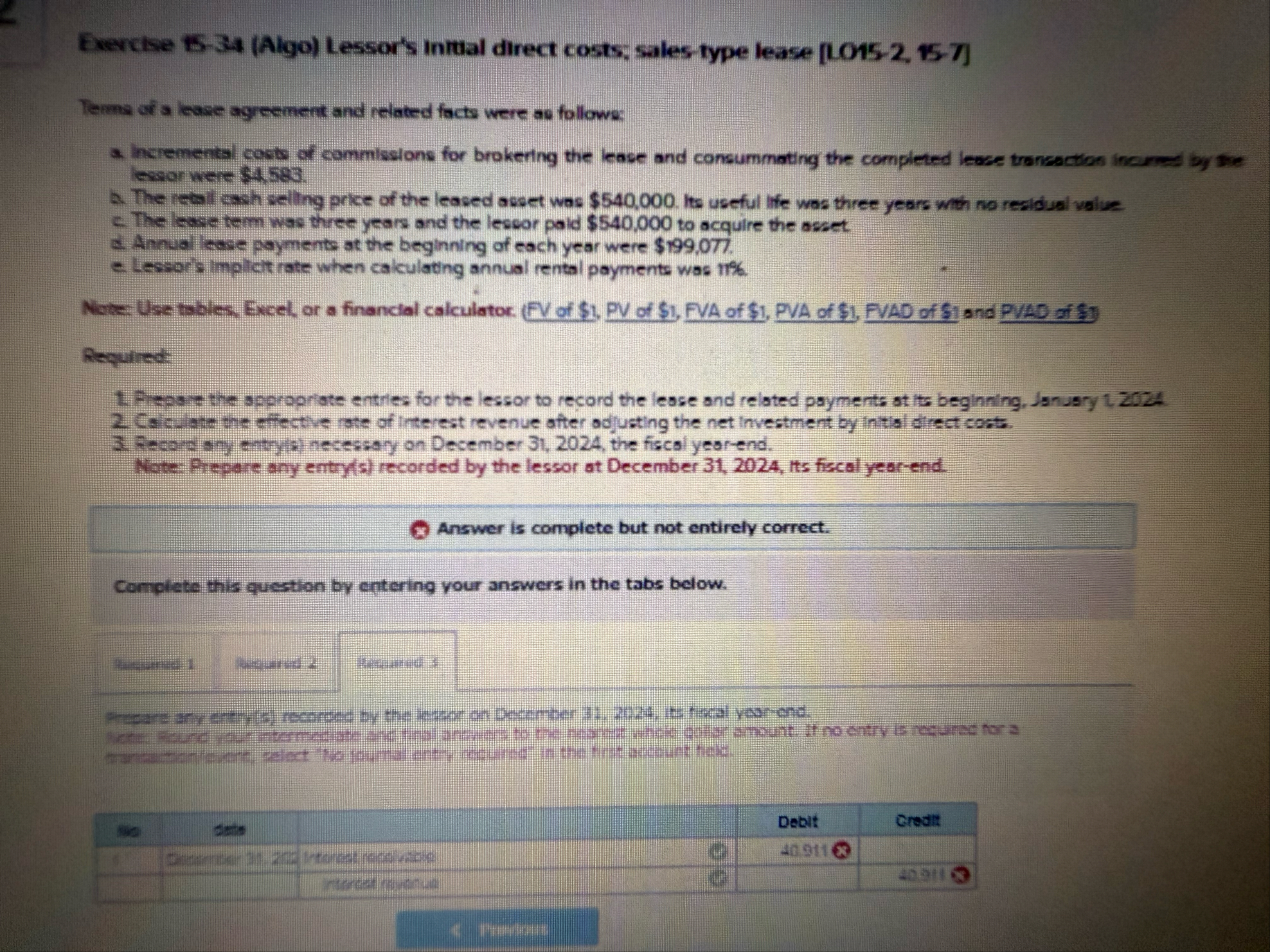 Exerctse 5 - 3 4 ( Aigo ) Lessor's innal direct