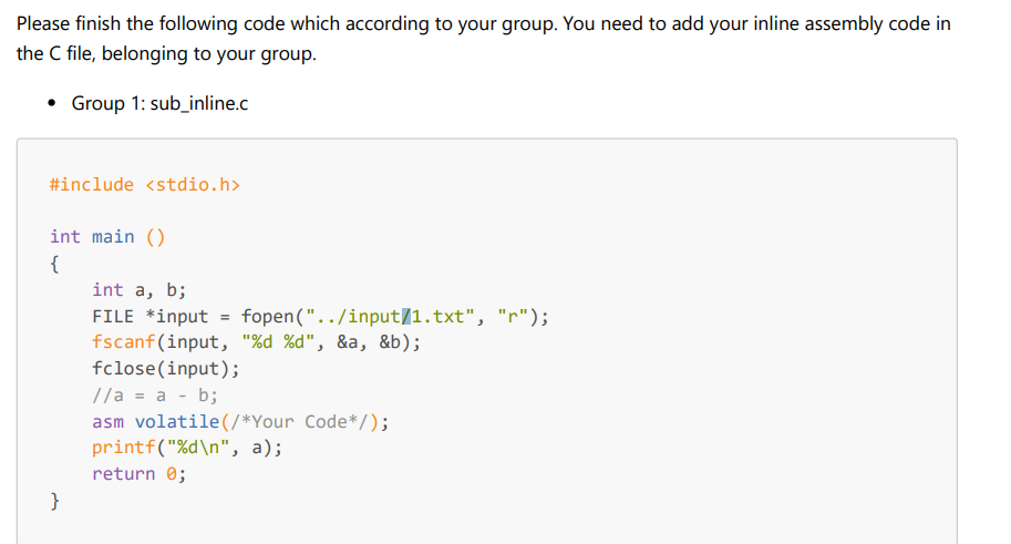Please finish the following code which according