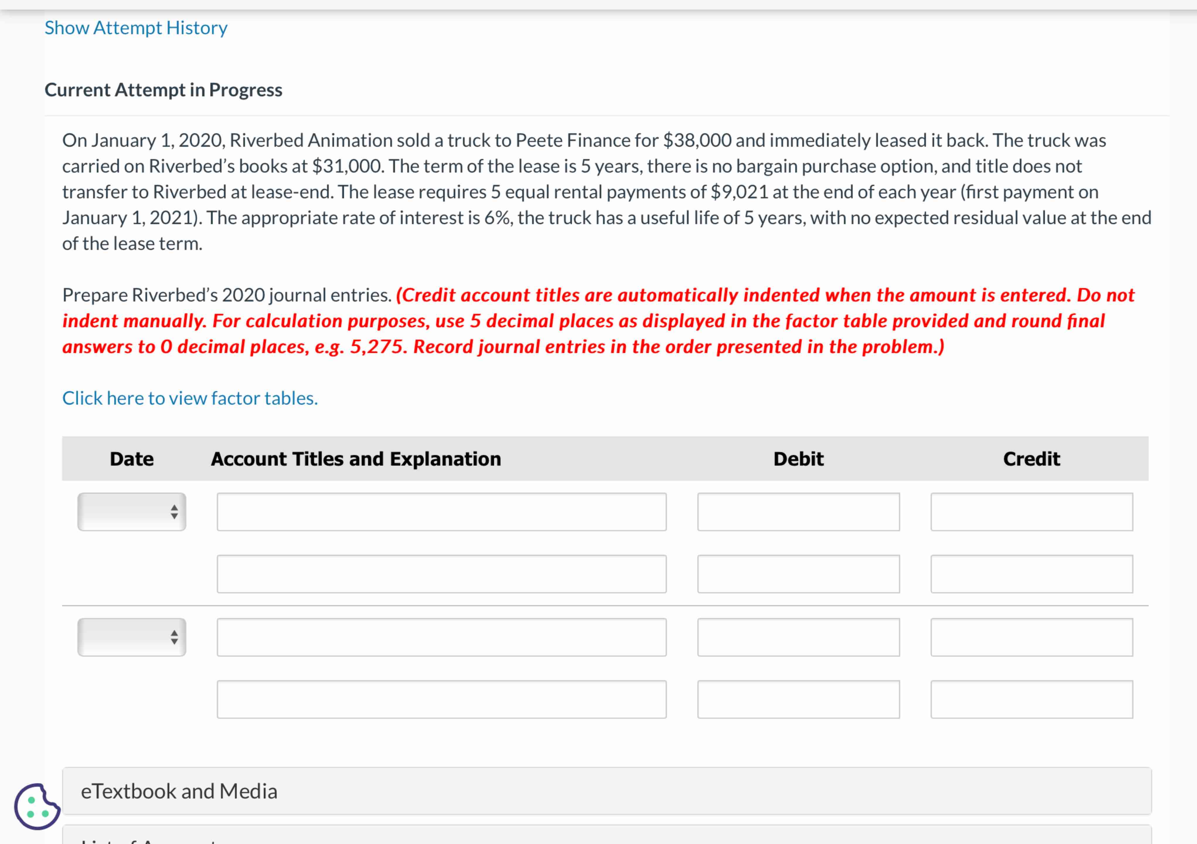 Show Attempt History Current Attempt in Progress
