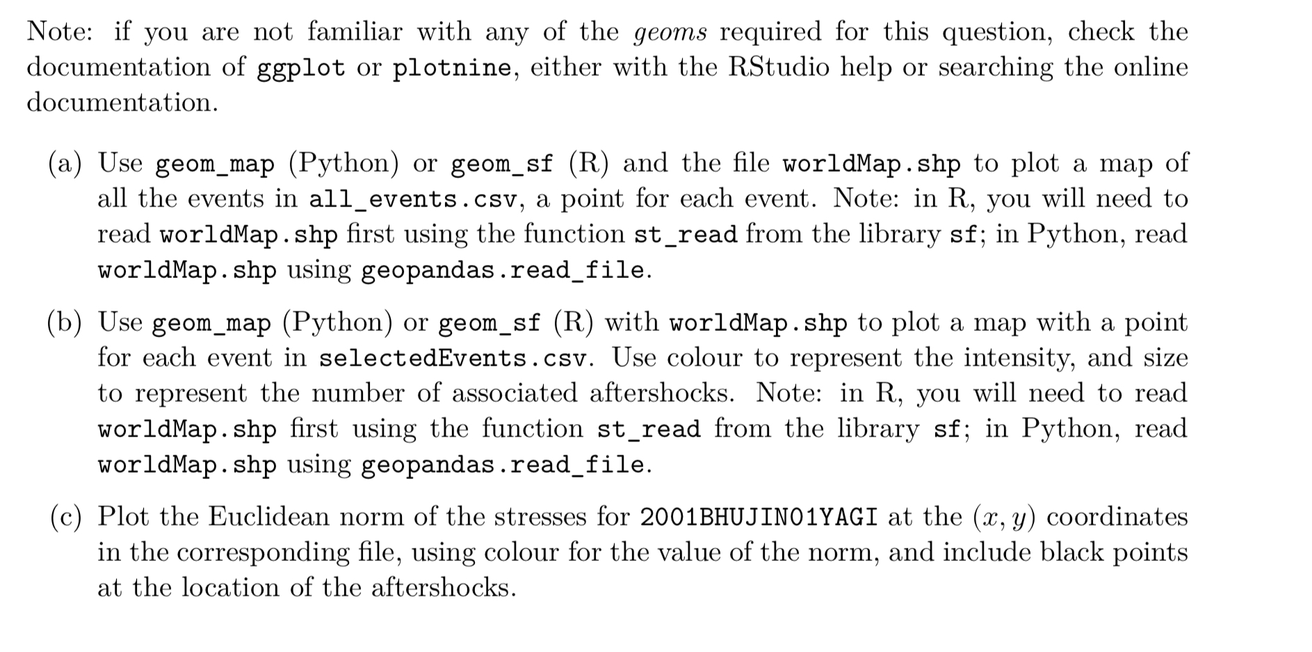 Using R: Note: if you are not familiar with any