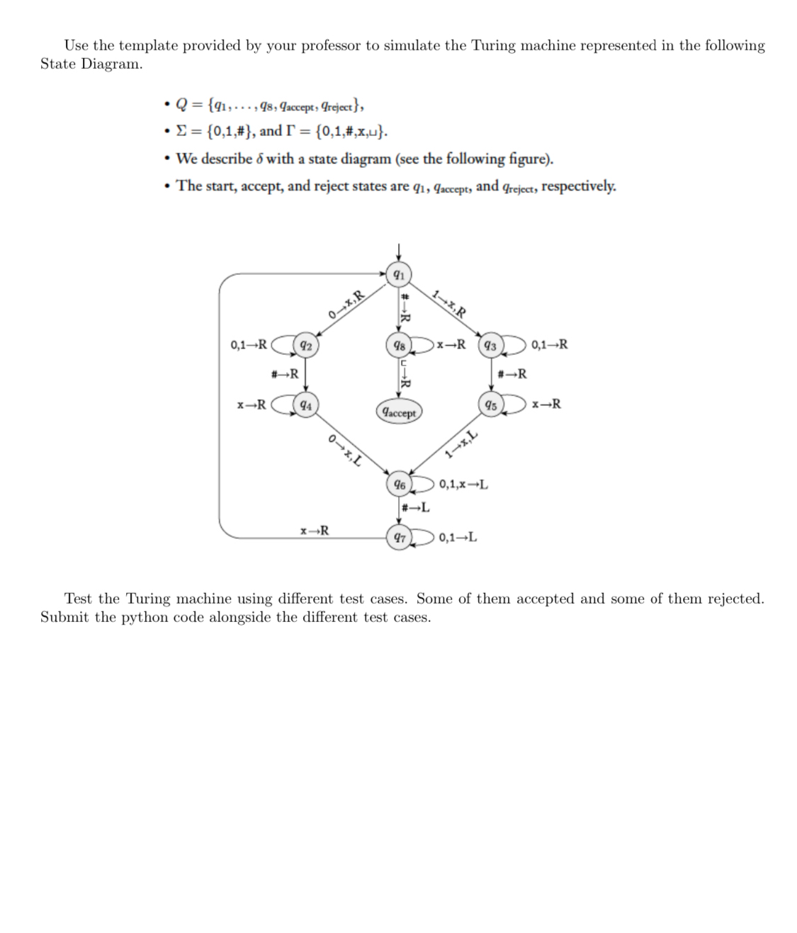 Use the template provided by your professor to