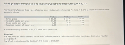 E 7 . 1 5 ( Algo ) Making Decisions Involving
