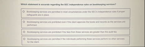 Which statement is accurate regarding the SEC