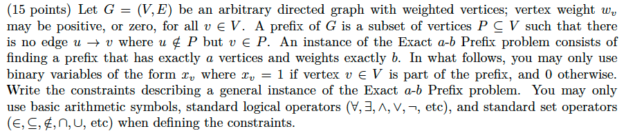 Show me the steps to solve ( 1 5 points ) Let G =