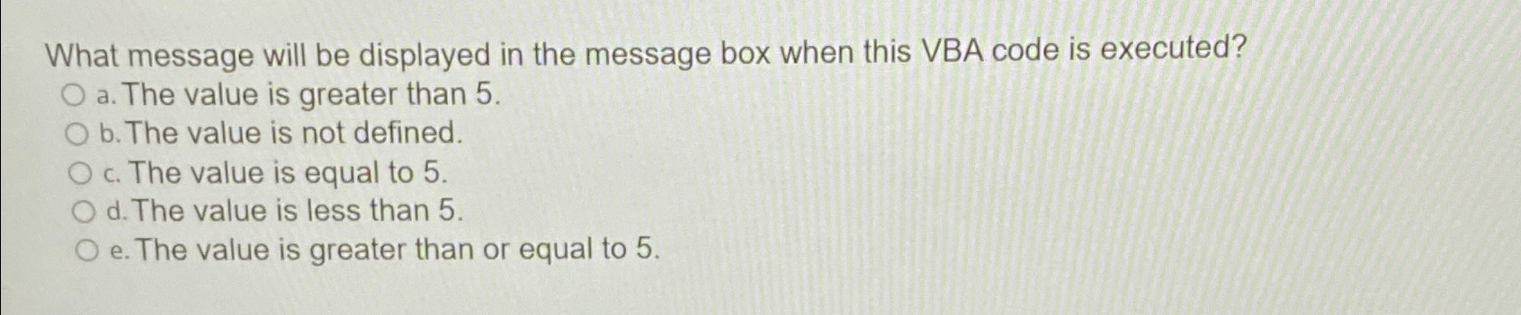 What message will be displayed in the message box