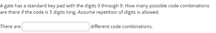 A gate has a standard key pad with the digits 0