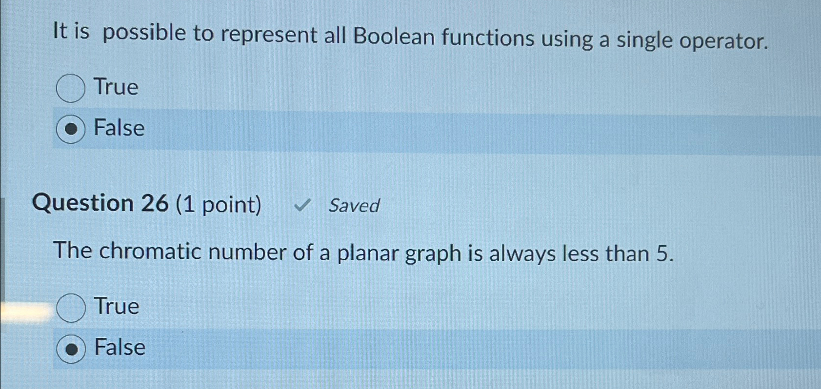 It is possible to represent all Boolean functions