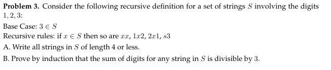 Problem 3 . Consider the following recursive