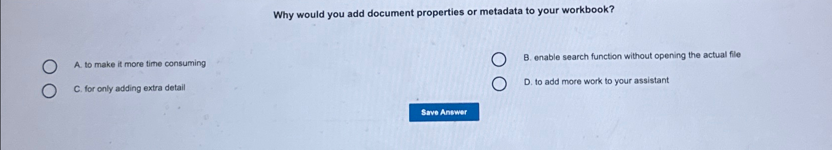 Why would you add document properties or metadata