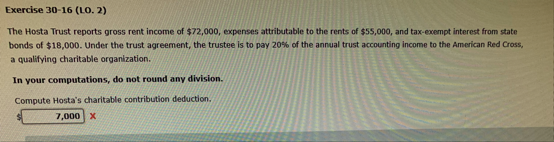 Exercise 3 0 - 1 6 ( LO . 2 ) The Hosta Trust