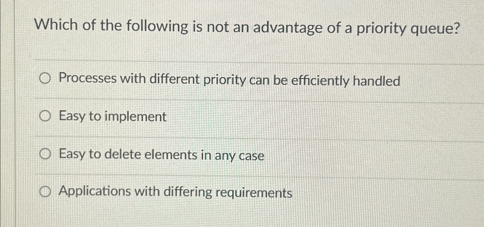 Which of the following is not an advantage of a