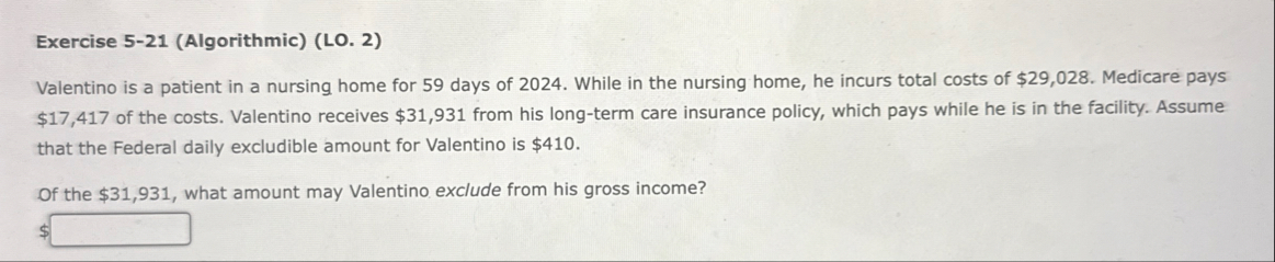 Exercise 5 - 2 1 ( Algorithmic ) ( LO . 2 )