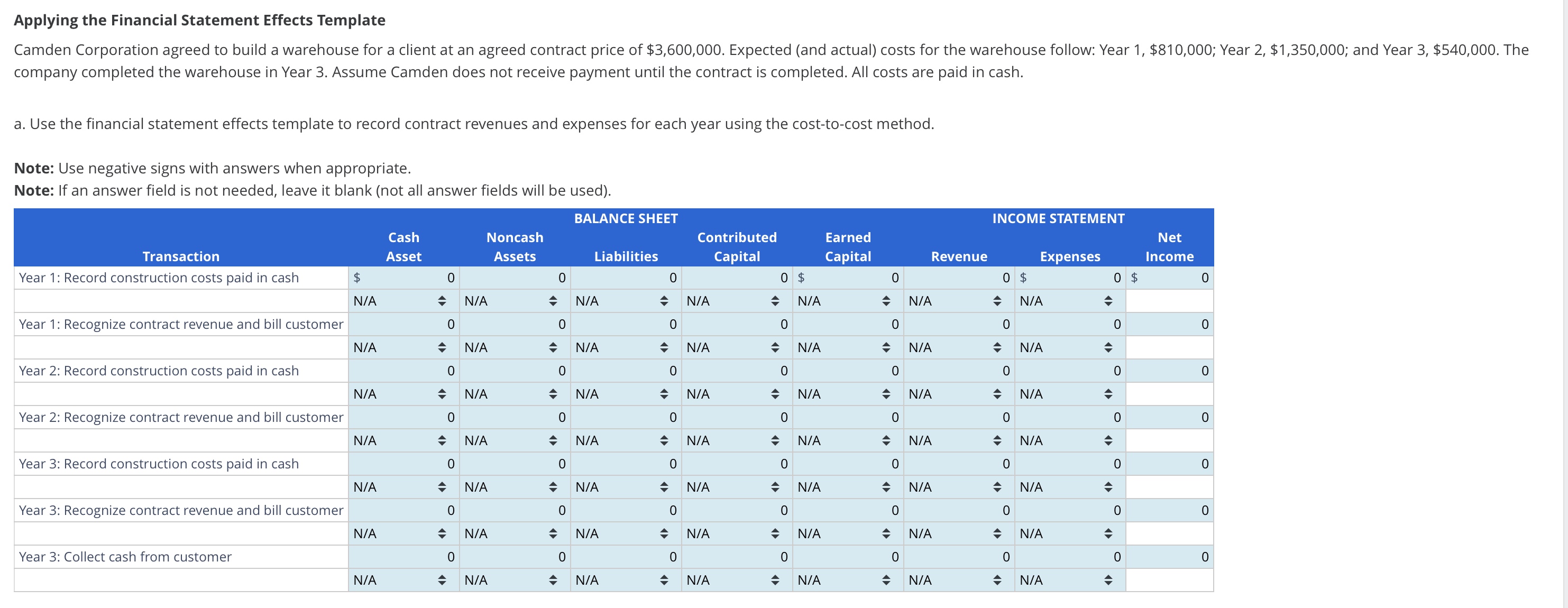 Please help with this big accounting problem.
