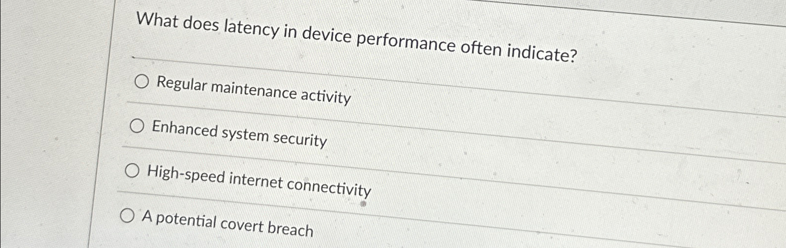 What does latency in device performance often