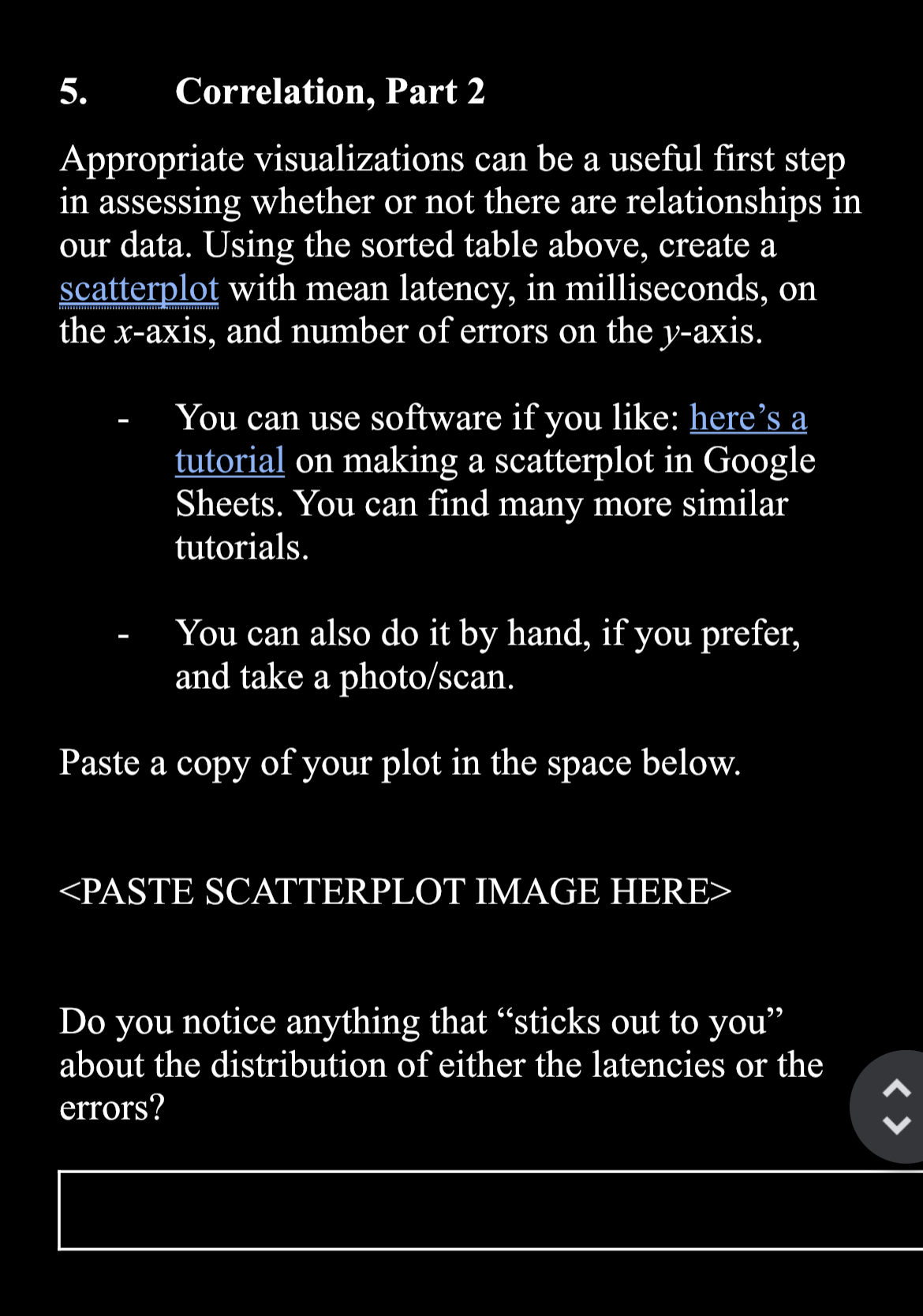 Correlation, Part 2 Appropriate visualizations