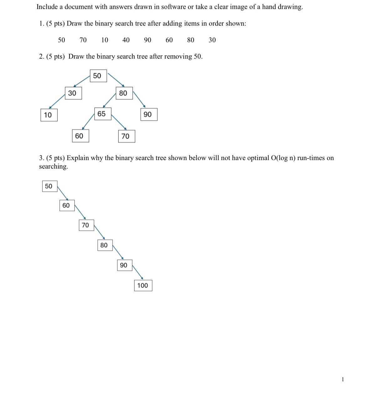 Include a document with answers drawn in software