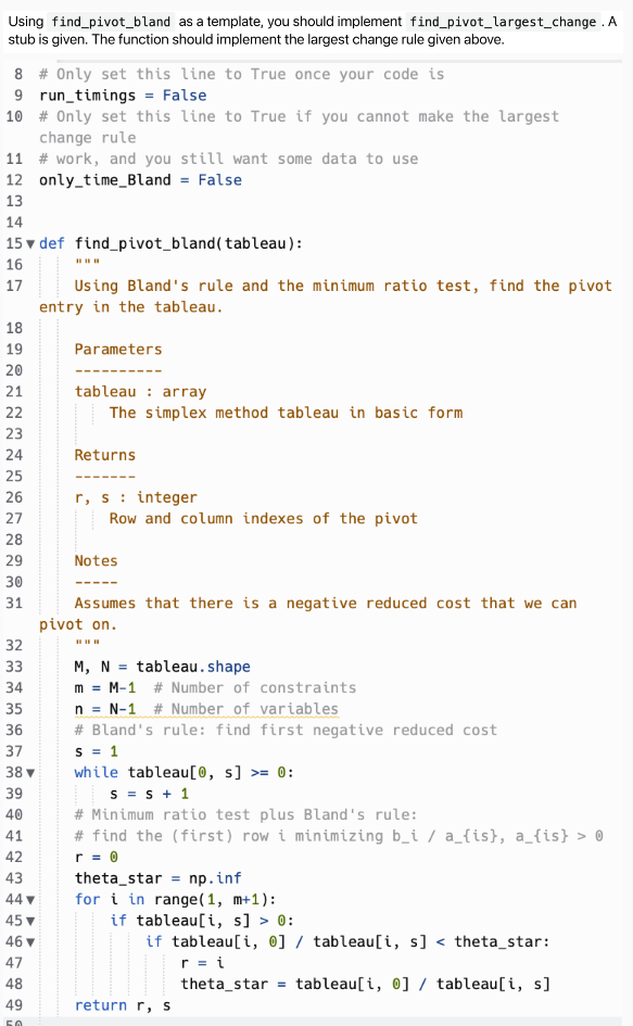 Using find _ pivot _ bland as a template, you