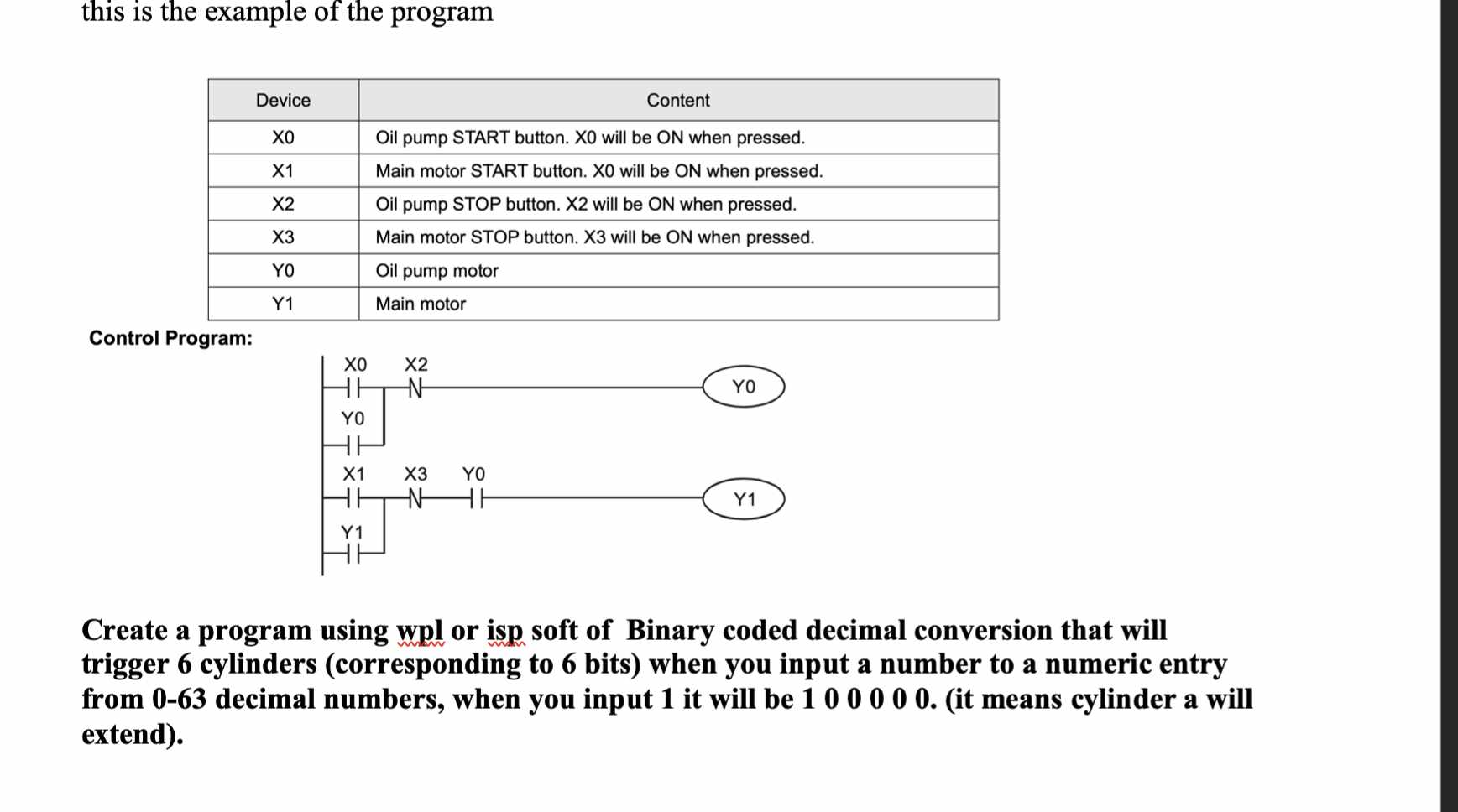 this is the example of the program Control