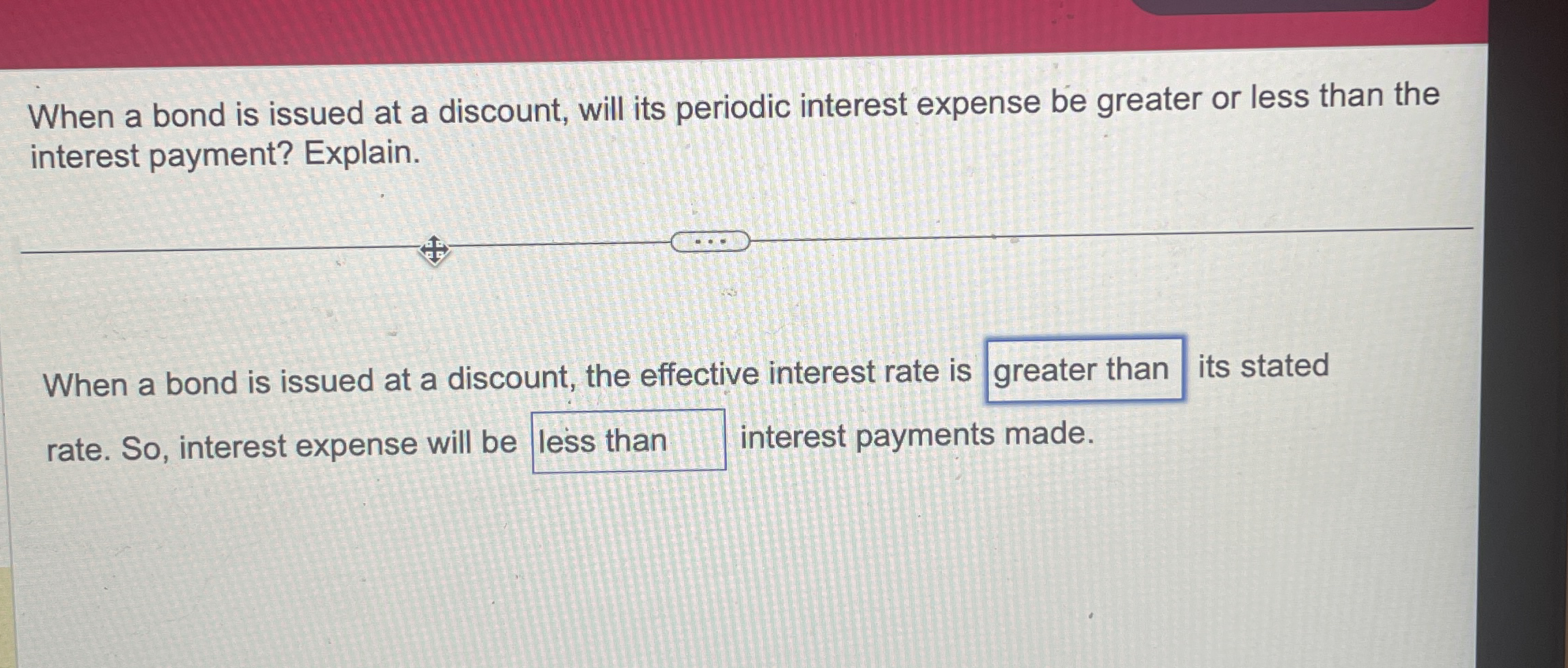 When a bond is issued at a discount, will its