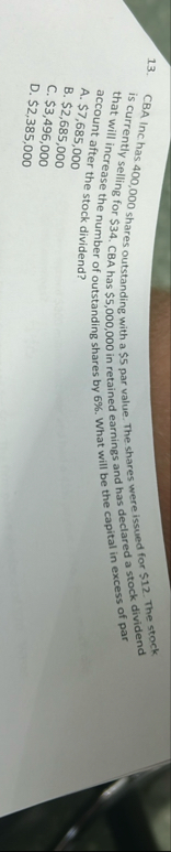 that will increasing for $ 3 4 . CBA has $ 5 , 0