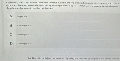 Suppose Amy uses $ 5 0 , 0 0 0 of her own money