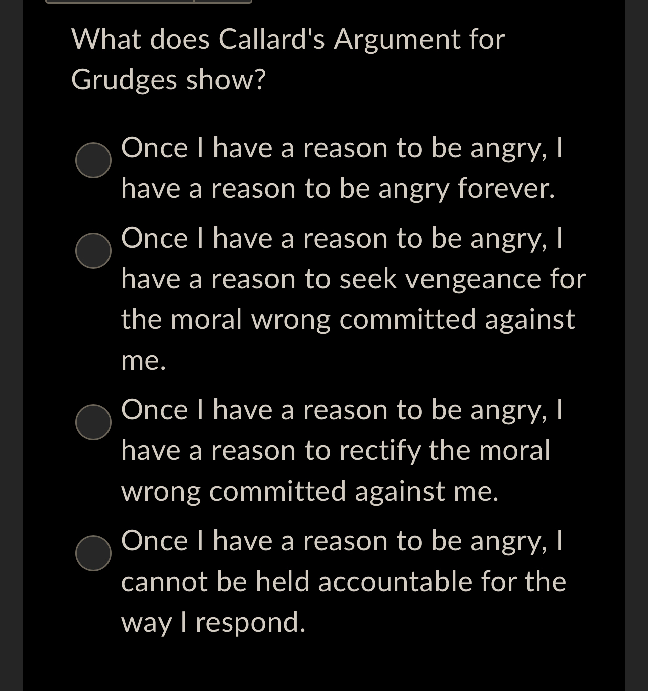 What does Callard's Argument for Grudges show?