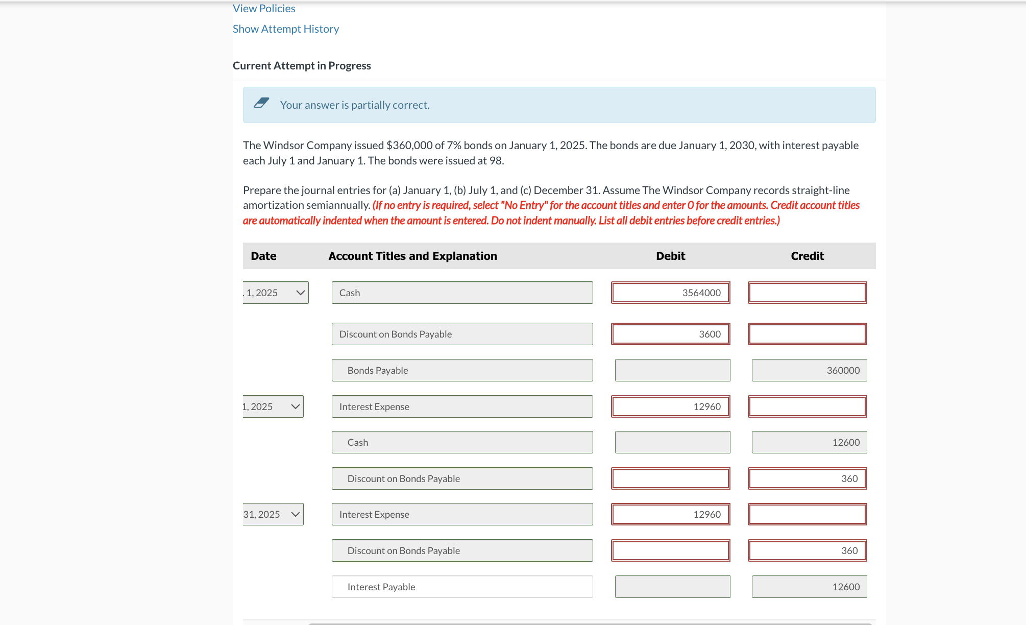 Your answer is partially correct. The Windsor