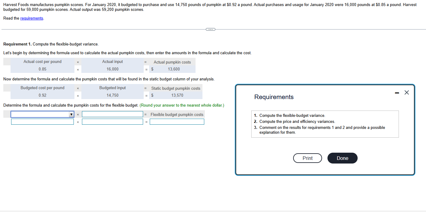 budgeted for 5 9 , 0 0 0 pumpkin scones. Actual