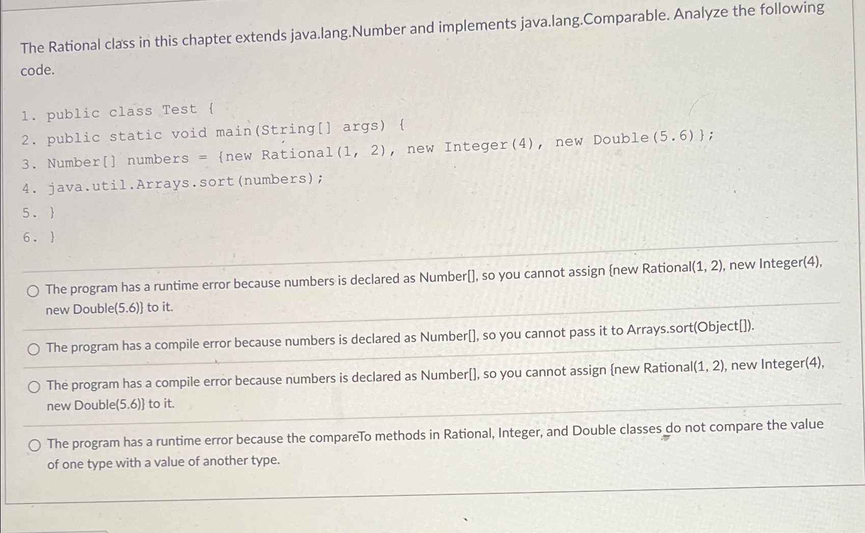 The Rational class in this chapter extends