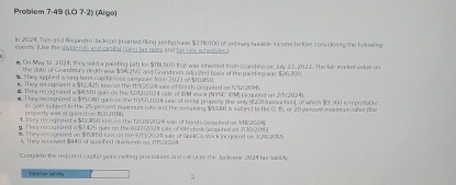 Problem 7 - 4 9 ( LO 7 - 2 ) ( Algo ) property