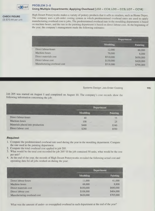 CHECK FIGURE ( 3 ) \ ( \ $ 7 0 . 4 4 \ ) per unit