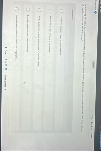 Assessment ( i ) Naty Seve 4 tet Intent Ging is