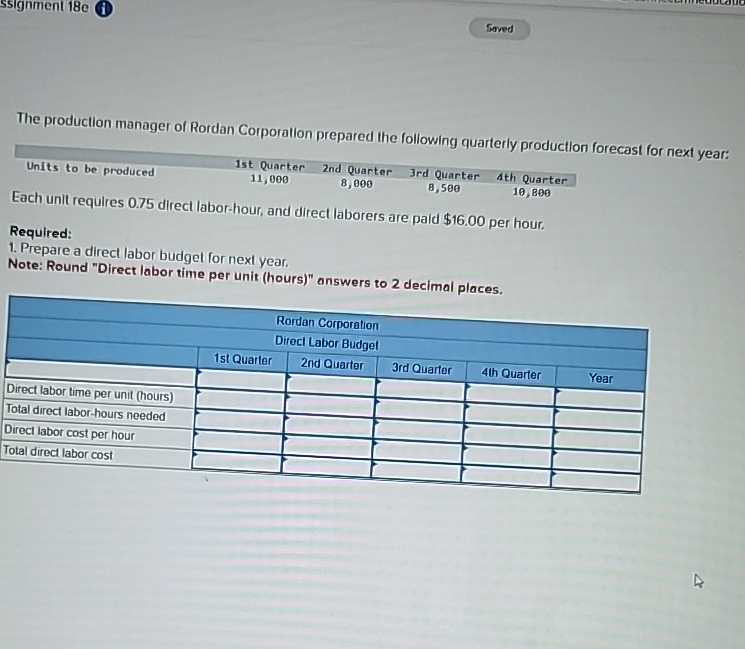ssignoment 1 8 e ( i ) The production manager of