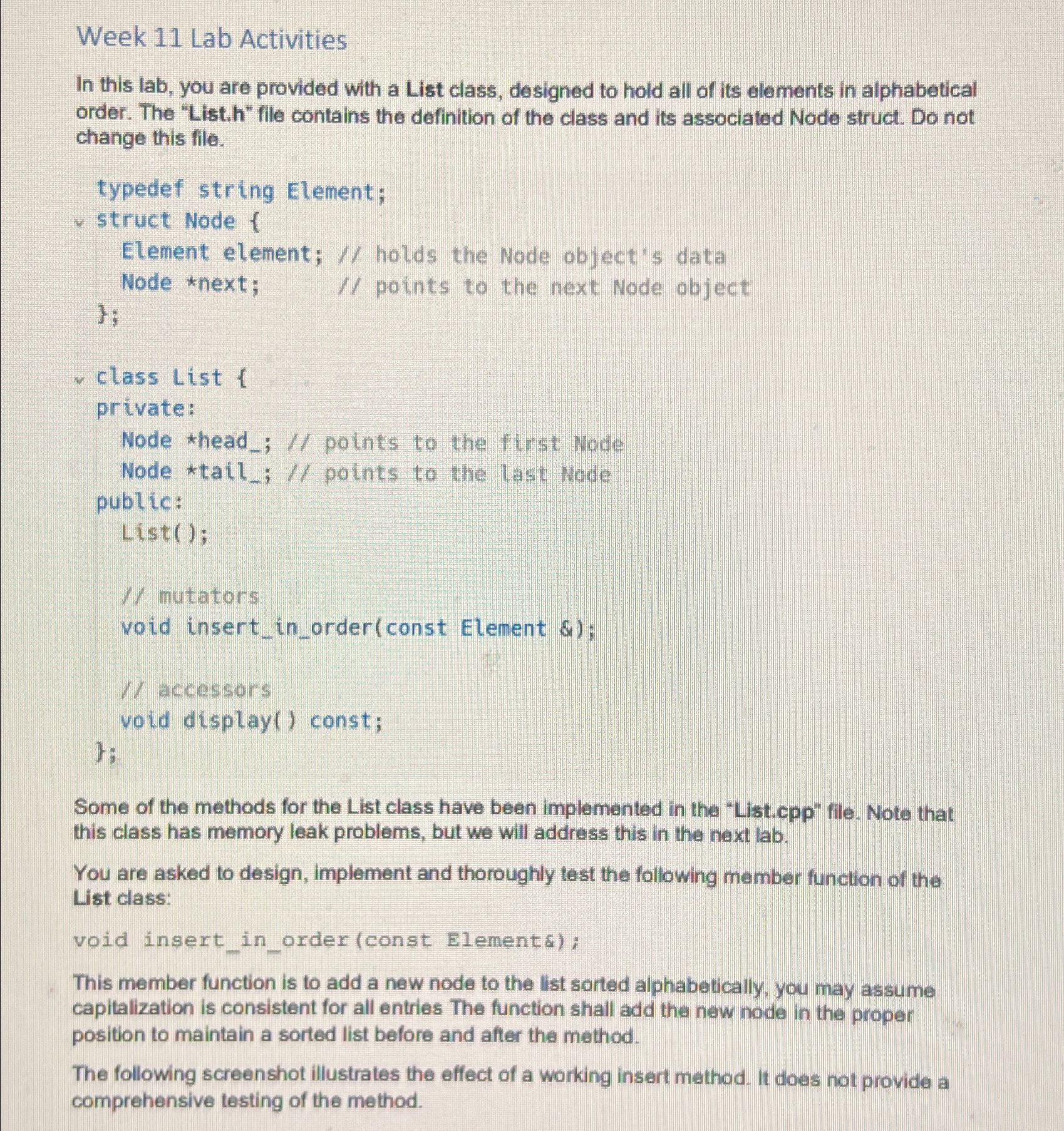 Week 1 1 Lab Activities In this lab, you are