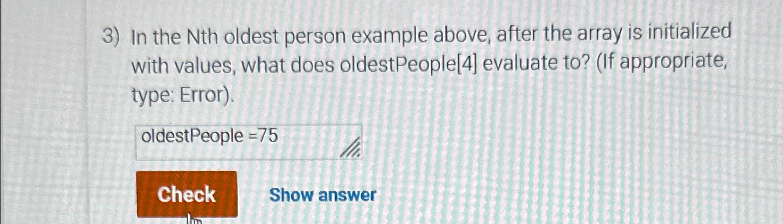 In the Nth oldest person example above, after the