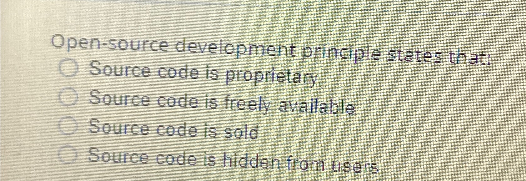 pen - source development principle states that: