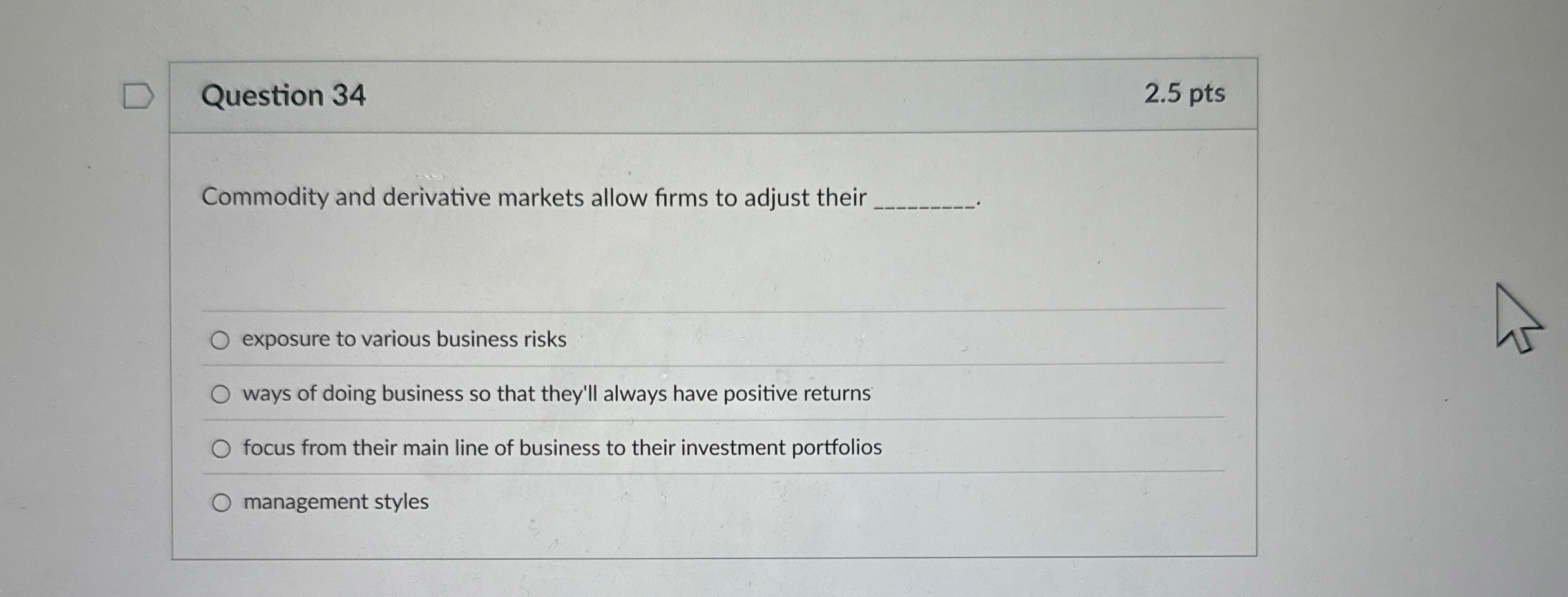 Question 3 3 2 . 5 pts A bond that has no