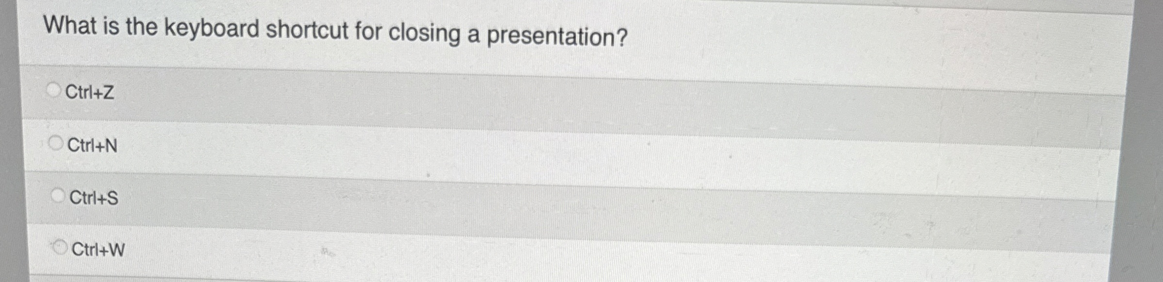 What is the keyboard shortcut for closing a