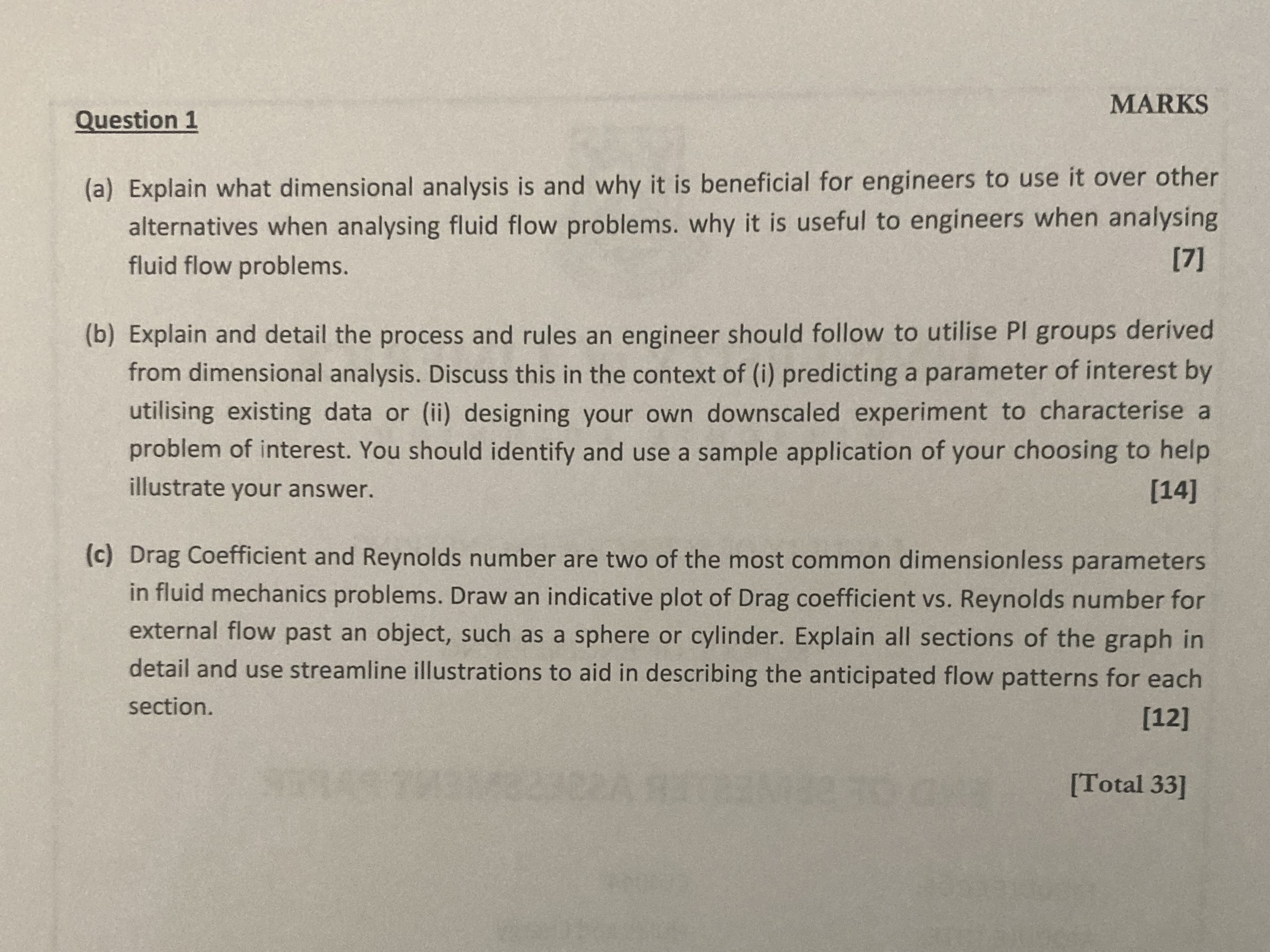 Question 1 MARKS ( a ) Explain what dimensional