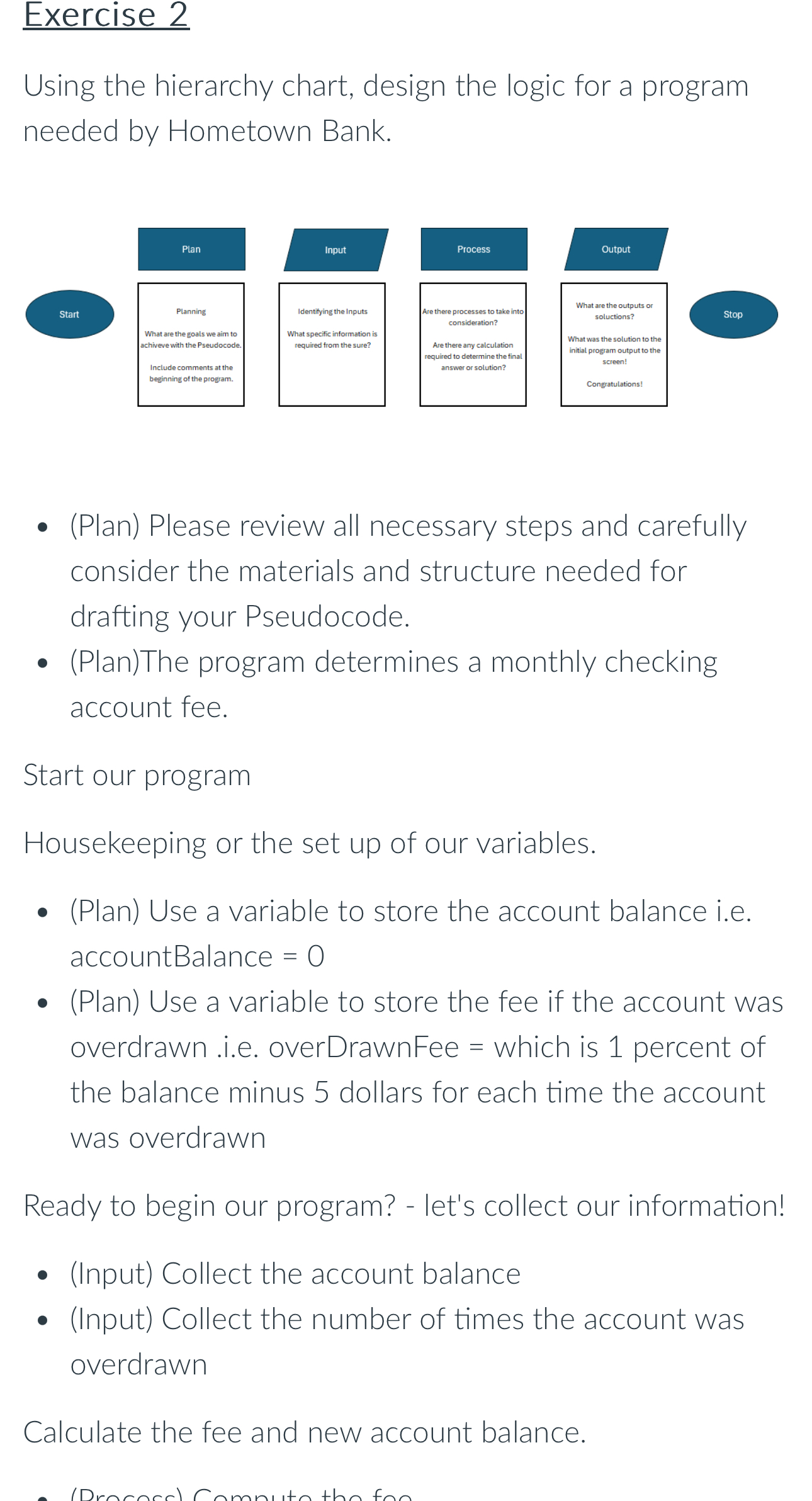 I want to ask an expert Exercise 2 Using the