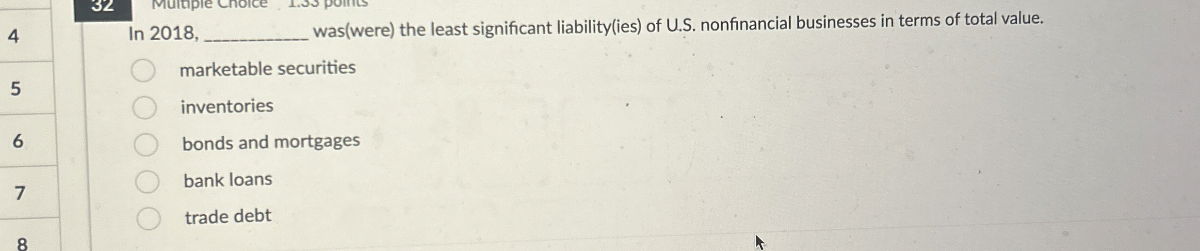 4 In 2 0 1 8 , was ( were ) the least significant