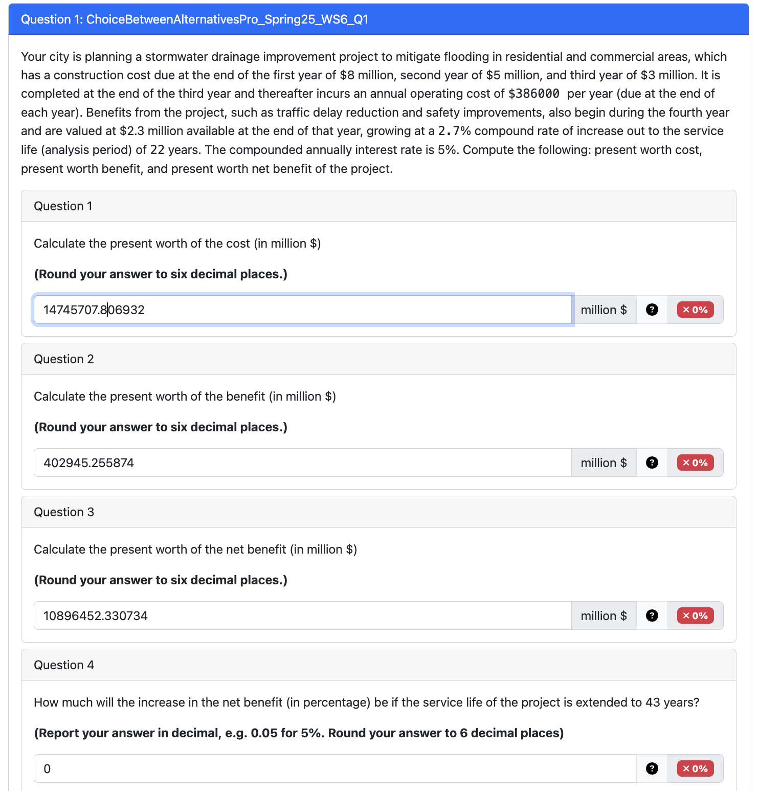 Question 1 : ChoiceBetweenAlternativesPro _
