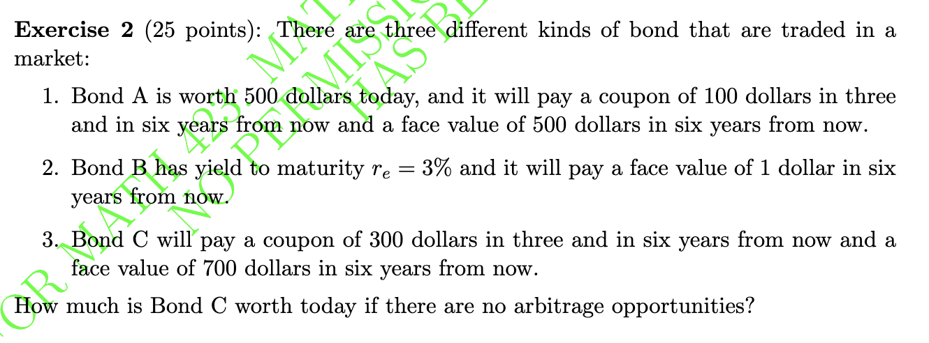 Exercise 2 ( 2 5 points ) : There are three