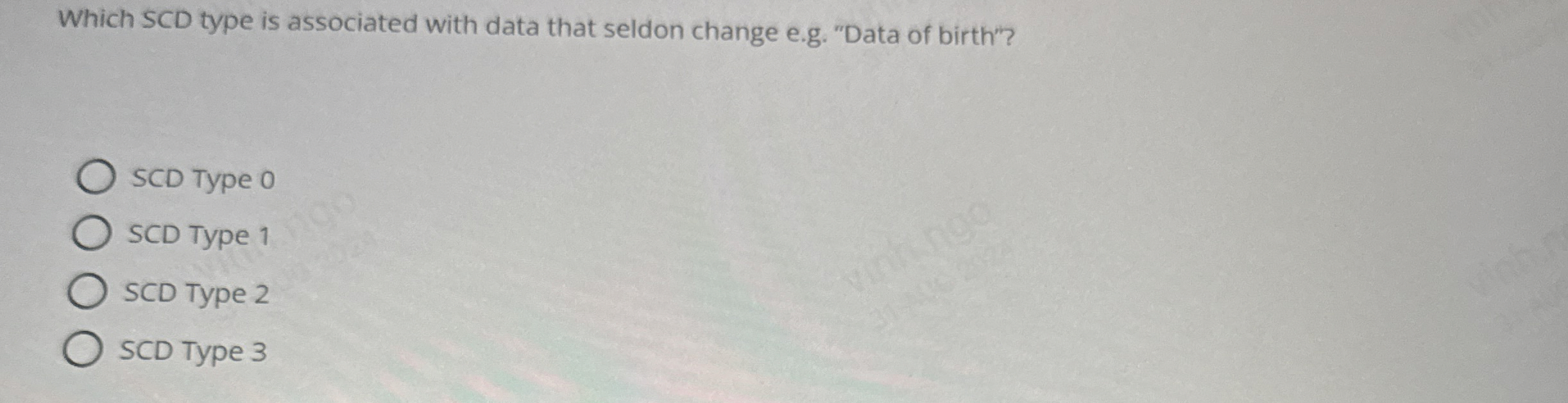 Which SCD type is associated with data that